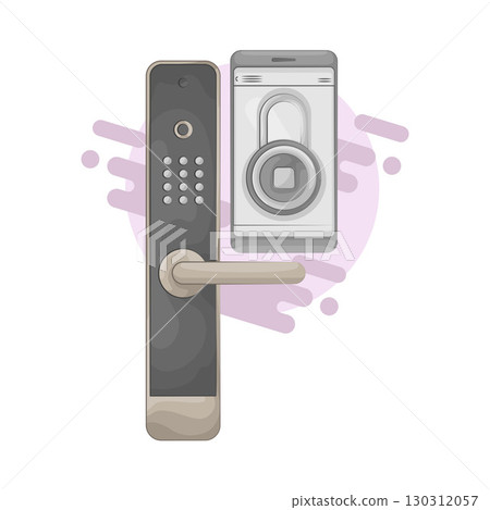 Illustration of Smart Door lock Illustration of Smart Door lock 130312057
