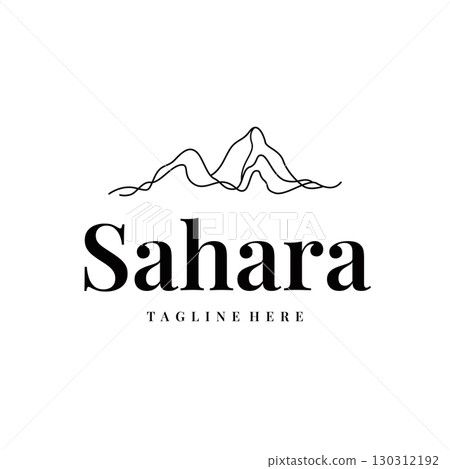 Sahara desert logo simple modern minimalist design with simple line concept, symbol template illustration design Sahara desert logo simple modern minimalist design with simple line concept, symbol template illustration design 130312192