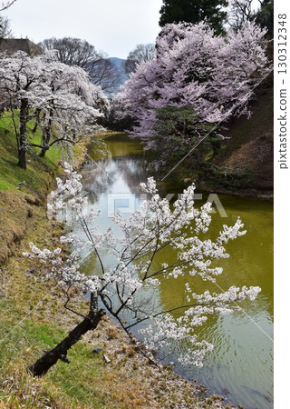 長野縣上田市上田城跡公園本城土牆角崩裂 130312348