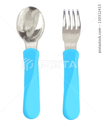 兒童湯匙叉（藍色） 130312415