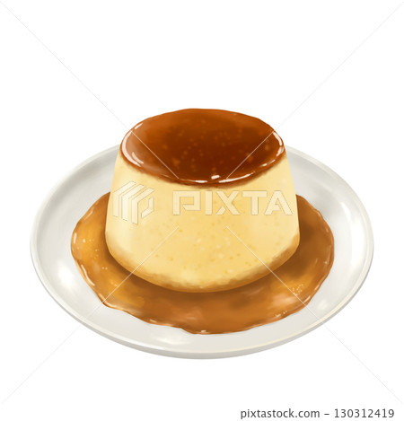 簡單的布丁，配上大量的焦糖醬 130312419