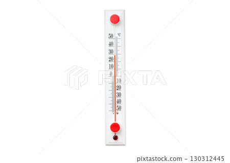 Thermometer shows winter temperature, isolated on white, PNG 130312445