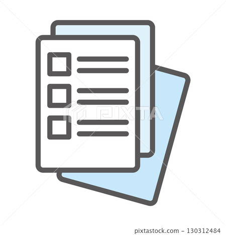 便箋紙圖示簡單單向量 便箋紙圖示簡單單向量 130312484