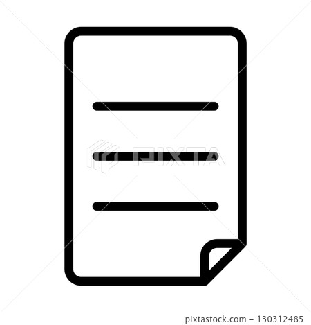 備忘錄圖示簡單線條繪製向量單 備忘錄圖示簡單線條繪製向量單 130312485