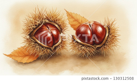 栗子的水彩插圖 130312508