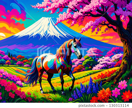 馬生肖AI代賀年卡 130313114