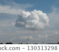A large cat-shaped cloud floating in the summer sky① 130313298