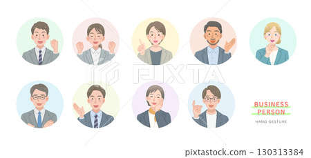 商務人士插畫集-各種姿勢 130313384