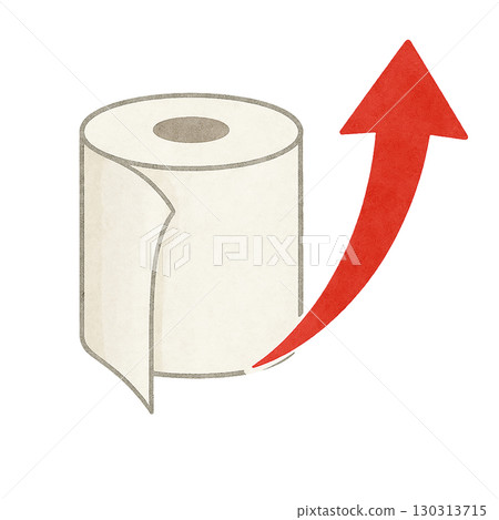 顯示衛生紙價格上漲的圖示插圖 130313715
