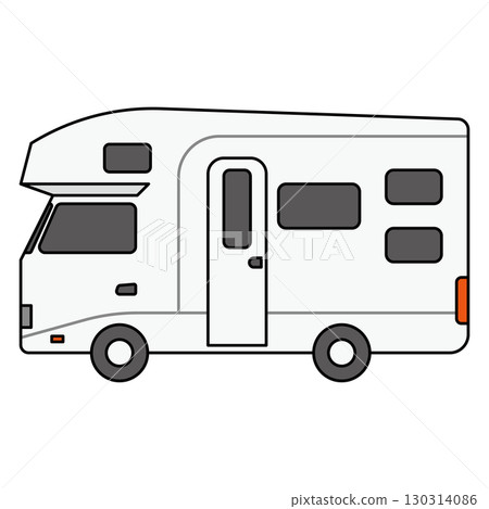 Simple camper van illustration Simple camper van illustration 130314086