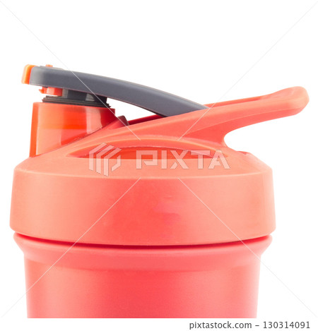 Modern Red Water Bottle on White Background 130314091