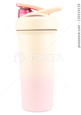 Modern Water Bottle on White Background 130314119
