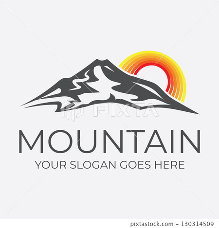 Mountain logo vector illustrations design icon template 130314509