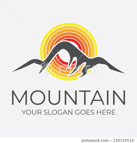 Mountain logo vector illustrations design icon template 130314510
