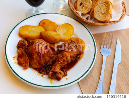chicken with baked potatoes chicken with baked potatoes 130314616