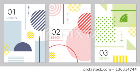 幾何 A4 模板孟菲斯垂直背景向量集 幾何 A4 模板孟菲斯垂直背景向量集 130314744