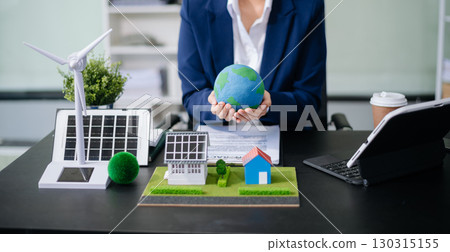 balancing the property sector The real estate agent is explaining the house style to see the house design and the purchase agreement. model house and comdo balancing the property sector The real estate agent is explaining the house style to see the house design and the purchase agreement. model house and comdo 130315155