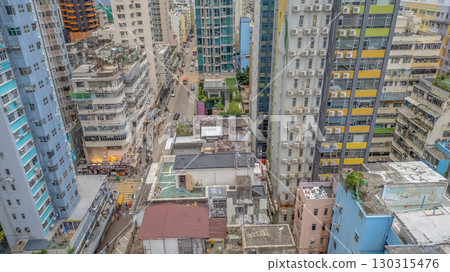Aug 30 2025 Historic Tong Lau Buildings in Mong Kok Streets Aug 30 2025 Aug 30 2025 Historic Tong Lau Buildings in Mong Kok Streets Aug 30 2025 130315476
