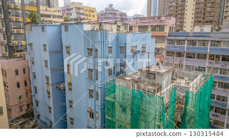 Aug 30 2025 Historic Tong Lau Buildings in Mong Kok Streets Aug 30 2025 130315484