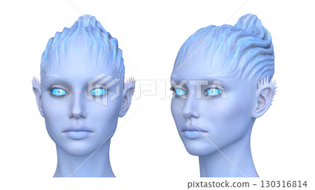 female alien face 130316814