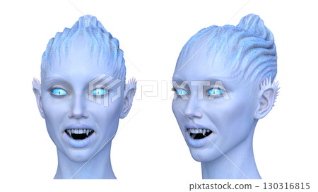 female alien face 130316815