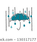 Hand-drawn heavy rain illustration 130317177