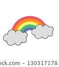 Hand drawn rainbow illustration 130317178