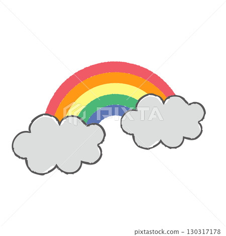 Hand drawn rainbow illustration 130317178