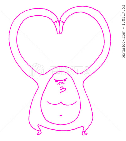 大猩猩用手臂做出一顆心 大猩猩用手臂做出一顆心 130317353