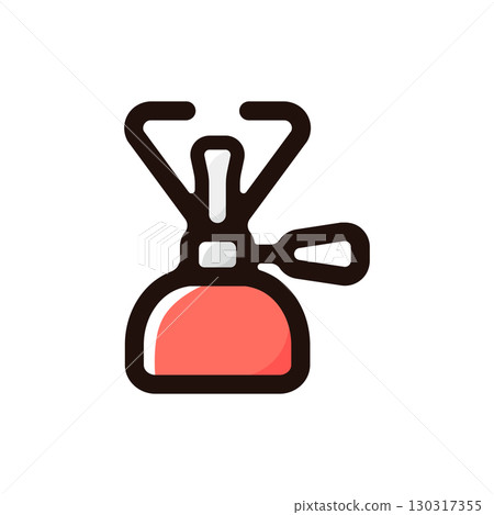 瓦斯爐、爐灶插圖圖示(生存、工具、戶外材料) 瓦斯爐、爐灶插圖圖示(生存、工具、戶外材料) 130317355