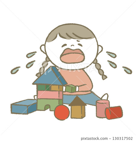 Child playing with toys, pink 130317502