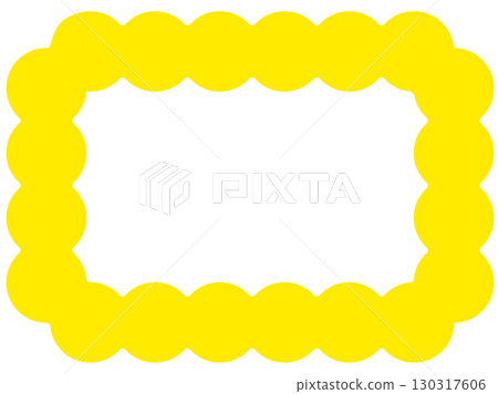 Simple frame illustration with yellow border | Memo, label, title 130317606