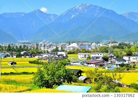 從北大町站附近眺望蓮華山（長野縣大町市）[2025年9月] 130317862