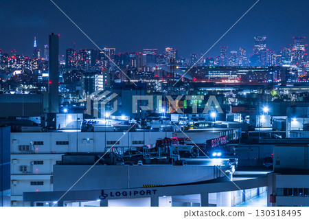 Tokyo Night View and Factory Night View (View of Kawasaki Marien) Tokyo Night View and Factory Night View (View of Kawasaki Marien) 130318495