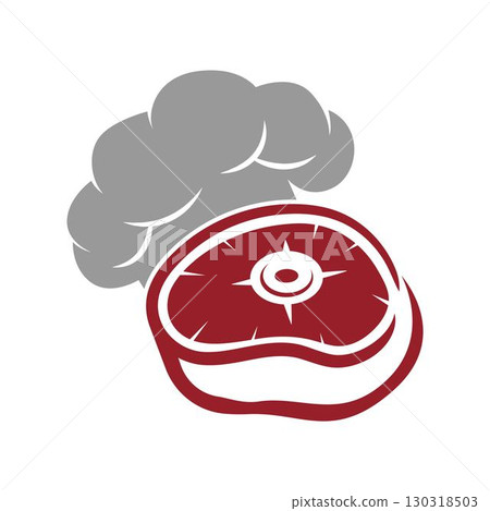 Meat logo icon illustration Meat logo icon illustration 130318503
