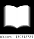Open blank book pages for writing, reading, education, design, template 130318724