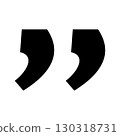 Closing quotation marks punctuation symbol minimal typographic design vector icon 130318731
