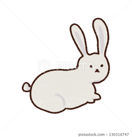 Illustration of a sitting rabbit 130318747