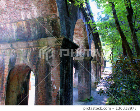 Suirokaku, a brick arched aqueduct built to transport water from Lake Biwa to Kyoto city 130318975