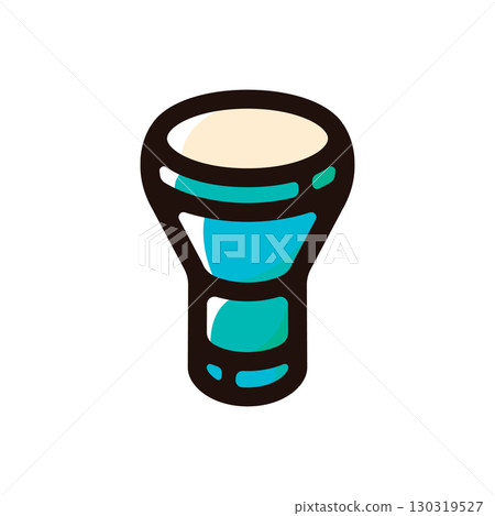 Darbuka，高腳鼓插圖圖示（中東，音樂，樂器素材） 130319527