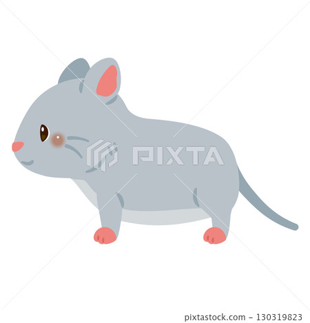 Horizontal mouse illustration 130319823