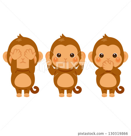 See no evil, hear no evil, speak no evil illustration See no evil, hear no evil, speak no evil illustration 130319866