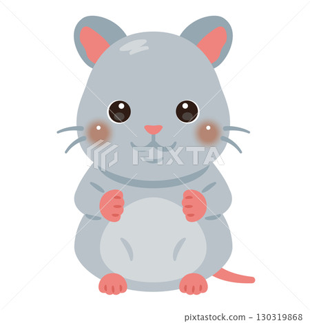 Illustration of a sitting mouse 130319868