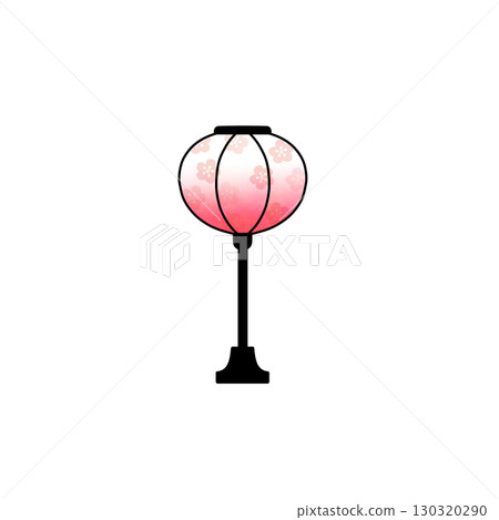 Full-color lantern (flower pattern, pink gradation) - Hinamatsuri 130320290