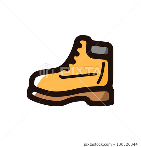 Yellow boots, boots illustration icon (street fashion hip hop material) 130320344
