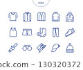 Men's fashion icon pictogram vector illustration set 130320372