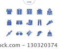 Men's fashion icon pictogram vector illustration set 130320374