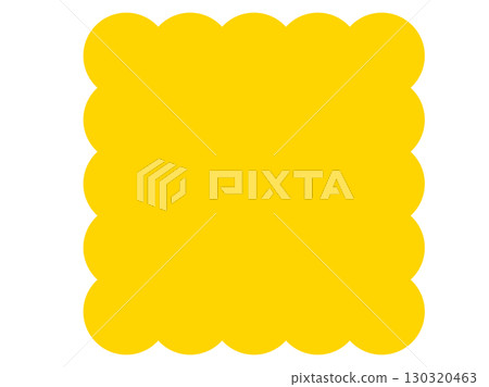 Simple cloud-shaped frame, yellow 130320463
