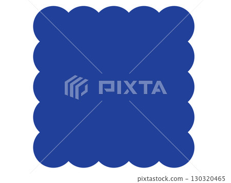 Simple cloud-shaped frame in navy blue 130320465
