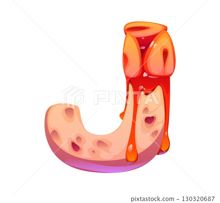 Dessert font and sweet candy type of cookie biscuit for confectionery, vector typeface. Cartoon dessert font and English alphabet type of sweet pastry, letter J nougat candy or praline with strawberry Dessert font and sweet candy type of cookie biscuit for confectionery, vector typeface. Cartoon dessert font and English alphabet type of sweet pastry, letter J nougat candy or praline with strawberry 130320687